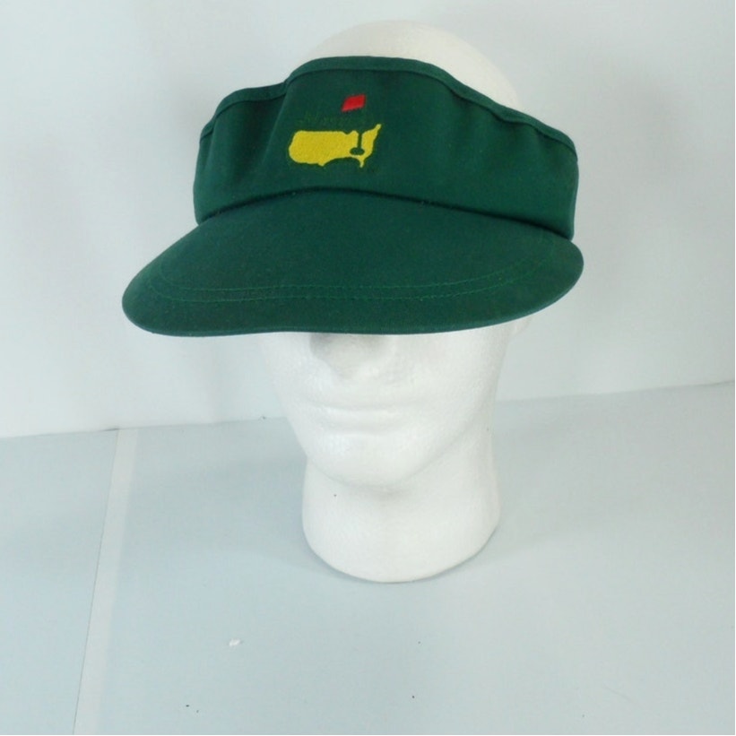 Vintage Masters Pga Golf American Needle Strapback Green Visor Cap Hat
